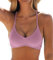 CUPSHE Bikini Top per le donne Costume da bagno Criss Cross Self Tie Spaghetti Cinghie Scollo a V, Rosa, M