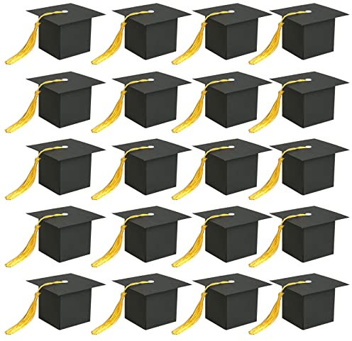 TSHAOUN 20 PCS Bachelor Hut Geschenkbox,Bachelor Hut Box,Geschenke Doktorhut Box Bestandene Prüfung Geschenk Bachelor Hut Graduation Hat Abschluss Deko(20pcs)