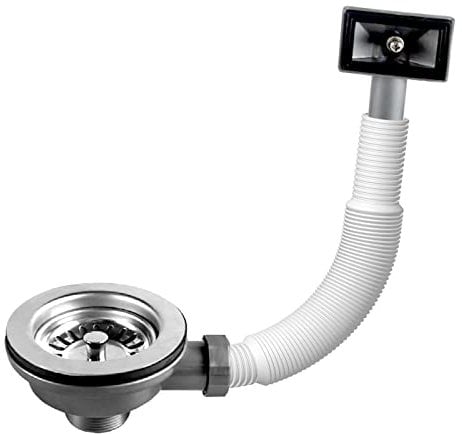 Hinata Kitchen Sink Waste Kit with Overflow Pipes Wash Basin Overflow Head Sink Overflow Head Overflow Pipe for Sink- Rectange Interface (Rectangular), Black (H-YSQTZ)