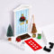 JUNBAOYYDS Wichteltür Weihnachten Set, Wichteltür, Nissedor wichteltür zubehör,‎ Miniatur Wichtelzubehör Elfentür, Wichtel Zubehör DIY Set, mit Zubehör, Holzleiter Wichtelbesen etc (Blau)
