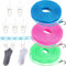 Jogoico Corde à Linge, Lot de 3 Coupe Vent Nylon Ligne de Blanchisserie 8M avec 5 Pinces à Linge, Longueur Réglable, Corde à Linge Portable Antidérapante pour Cour, Voyage, Intérieur et Extérieur