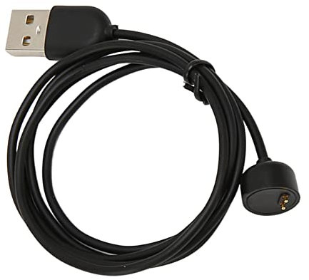 Cargador de repuesto para Mi Band 5 6 7 NFC Smartwatch USB Cable de carga magnético 3.3 ft Negro