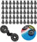 Clips Tela de Sombra,50 Clips De Plástico para Tela Protectora,Clip Especial con Ojal, Panel Cerca Tela Malla Cortavientos,Clips de Tela para Sombrilla para Jardín al Aire Libre (Negro)