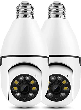 Haptufer 2.4G WiFi Light Socket Security Cameras Wireless Light Bulb Security Camera Full HD 1080P Wireless Security Camera
