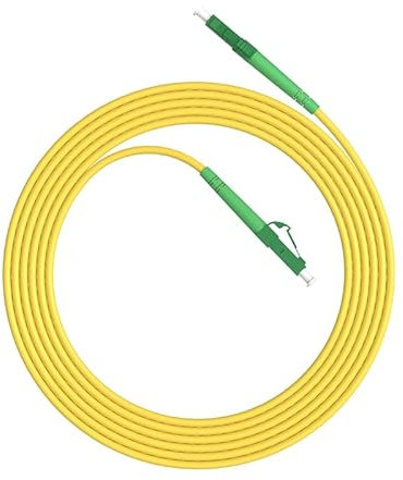 LW Electronic Glasfaserkabel 20m LC/APC auf LC/APC OS2 gelb Simplex Singlemode 3.0mm LSZH FTTH LWL Patchkabel