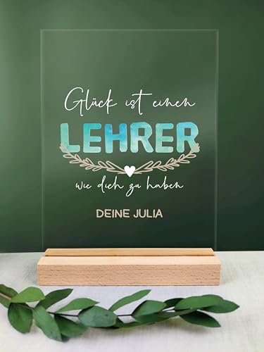 Lehrer Geschenk personalisiert - Acryl Geschenk - Geburtstagsgeschenk Lehrer, Bester Lehrer, Lehrer Geschenk, Lehrerschaft, Geschenke Für Lehrer, Geburtstagsgeschenk Lehrer personalisiert