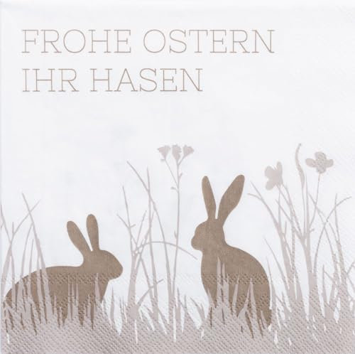 Räder Cocktailserviette Frohe Ostern Ihr Hasen