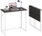 Dripex Folding Desk Foldable Small Computer Desk Writing Table for Small Place Easy Assembly, Dark Oak