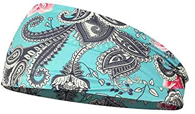 Wandern Zubehör Herren Headband Haarreif Haarband Women Druck elastischer Bandana Head Wrap Headband Neon Stirnband Laufen (Green, One Size)