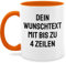 Tasse Tassen 325ml - Aufdruck selbst gestalten - Wunschtext I Eigener Text I Personalisierter Text I Custom Text - 325 ml - Orange - namenstassen paartassen personalisierte name mug
