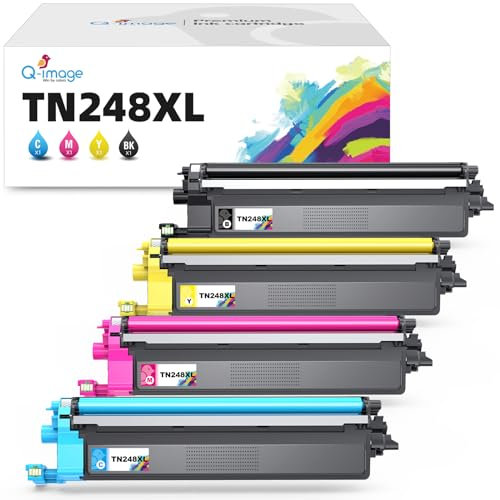 Q-image TN248XL Toner Kompatibel für Brother TN-248XL TN248 TN 248BK TN-248CYM für Brother MFC-L3760CDW DCP-L3520CDWE DCP-L3520CDW DCP-L3560CDW MFC-L8390CDW MFC-L3740CDWE MFC-L3740CDW(4 Pack)