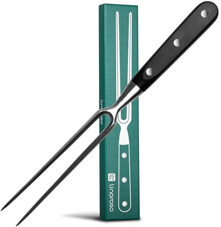 linoroso Meat Carving Fork 12.5 inch, Razor Sharp Carving Fork Barbecue Fork BBQ Tools Meat Forks Stainless Steel