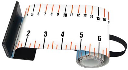 Ruban à Mesurer Pêche de 120×8cm, Règle de Pêche Enroulable étanche Mètre Ruban Poisson avec Chiffres Agrandis à Intervalles de 10cm pour la Mesure du Poisson