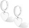 ASH'S CHOICE Silber 925 Ohrringe - Creolen mit Herz Anhänger, Damen