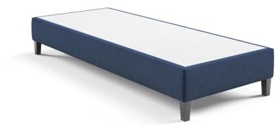 Best for Home Hotelbett Boxspringbett Bettgestell Boxspringgestell 100x200 cm Blau Boxspring Rahmen ohne Matratze