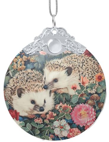 Blumen-Igel, festlich, hängend, rund, Weihnachtsanhänger, kreative Dekorationen für eine magische Weihnachtszeit