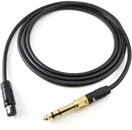 Selected Cable 3,0 m TRS 3,5 mm connettore jack per cuffie su mini XLR maschio a 3 poli con adattatore su jack da 6,3 mm HICON HI-J3563S a 3 poli SC-Goblin Stereo – SC-GOFC-0300-SW