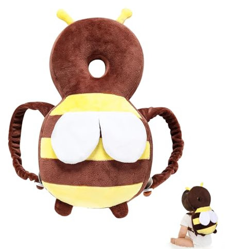 Kopfschutz Baby, Atmungsaktive Verstellbares Baby Kopfschutzpolster, Baby Kopfschutz mit Verstellbarem Schultergurt, Baby Kopfschutz Rucksack, für Baby von 5 Bis 24 Monaten Krabbeln und Laufen Lernen