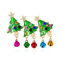 Jingle Bells Weihnachtsbaum-Brosche für Damen und Herren, Pflanzen, Party-Brosche, Stein Glas Stein: Emaille Glas, Kein Edelstein