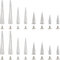 GORGECRAFT 40 Set 4 Größen 20 54mm Kegelförmige Punk Spike Nieten Silberne Metall Baumnieten Große Schraubnieten Aus Legierung Zum Aufschrauben Kegelförmige Kupfernieten Für Heimwerkerarbeiten Kleidu