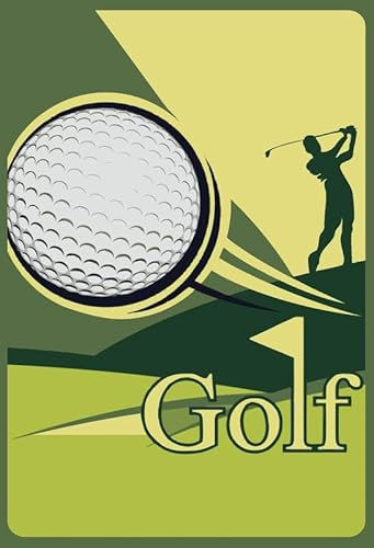 mrdeco Holzschild 12x18cm Plakat Golf Ball beim Abschlag Holz Schild