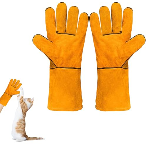 AONAYO 1 Paar Bissfeste Handschuhe,Dornenfeste Handschuhe,Bissfeste Handschuhe Katze,Anti Kratzer Trainingshandschuhe,Anti-Biss Arbeitshandschuhe,Gartenhandschuhe,Schützen Sie Ihre Hände Vor Bissen