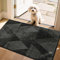 COSY HOMEER Dirt Trapper Door Mat for Indoor 60 x 90 cm, Dirt Trapper Front Door Mat, Polyester Welcome Mat Entrance Rug, Absorbent Non-Slip Indoor Doormat Machine Washable, Black
