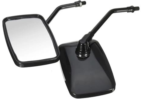 Motorrad Spiegel Für Shadow VT750 VT1100 VF750 Paar Universal 10mm Rechteck Motorrad Rückspiegel Klarglas Spiegel Motorrad Rückspiegel