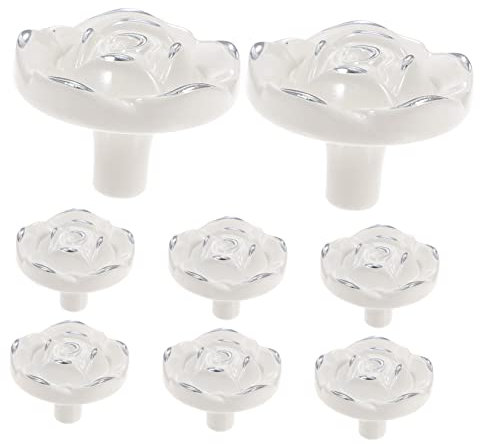 Operitacx 8 Pièces Boutons de Vintage Rose pour Portes Poignées de Fleuries pour Armoire Placard Design Élégant Durable
