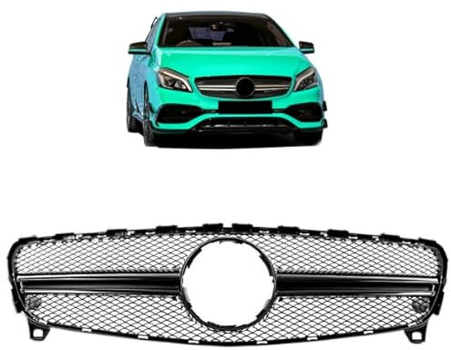 Griglia nera compatibile con Mercedes Classe A W176 Mopf dal 15 al 19 non A45 AMG