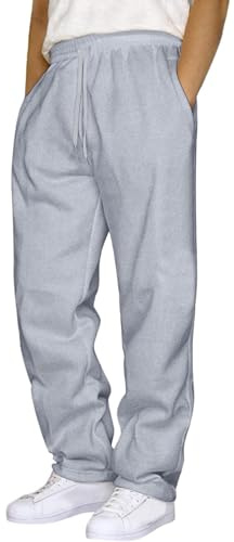 Celucke Jogginghose Herren Lang Elastische Taille Bequeme Stoffhose Breite Baggy Sweat Hosen Trainingshose mit Taschen Sporthose Pants Mode Streetwear Freizeit Jogging Hose