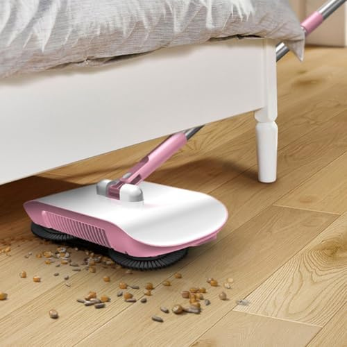 Gdfnmogo Handschieber Kehrmaschine mit Besen- und Wischfunktion für Bodenreinigung in Wohnzimmern, Küchen und Schlafzimmern, kompakter leichter Roboterva(B)