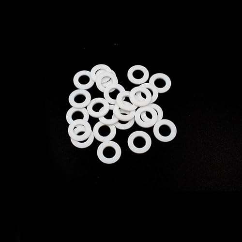 10-teiliges PTFE-Dichtungsset – 2 mm flache O-Ringe for M6 bis M45 Wellschläuche und Wasserhähne(M10x18x2mm)