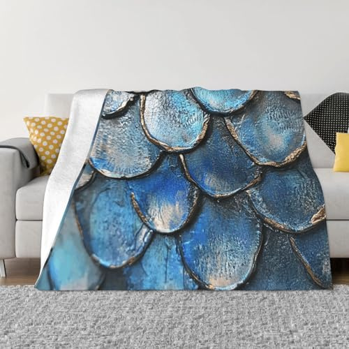 Überwurfdecke für Couch, superweiche, gemütliche Bettdecke, ultraweich, Mikro-Meerjungfrauen, Fischschuppen-Decken für alle Jahreszeiten, warm, leicht, Fleece-Überwurfdecken für Sofa, Schlafzimmer