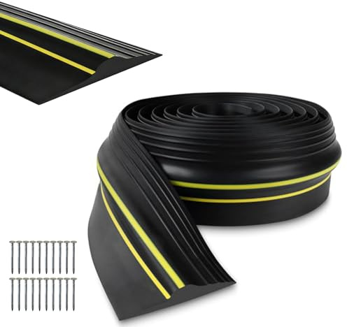 Garage Door Seal with Screws,6M Weatherproof Garage Door Threshold Seal,100x25mm Universal Garage Door Draught Excluder Bottom Blocks Dust Rain and Keeping Garage Clean Dry