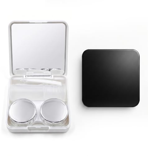 2 Piezas Estuche Lentillas, Kit De Viaje De Lentes De Contacto
