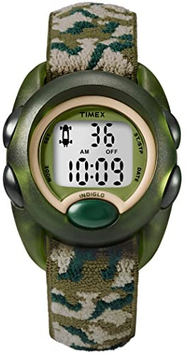 Timex Kids 34mm Uhr - Grünes Gehäuse mit Digitalem Zifferblatt und Grünem Elastischen Stoffband T71912