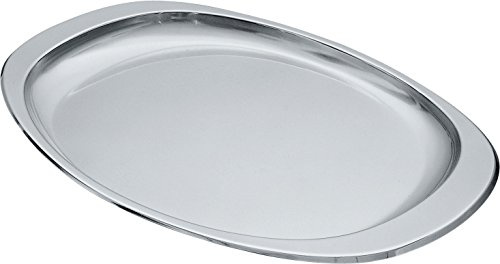 Alessi 115/40 Avio Tablett - Edelstahl 18/10 mattiert mit glänzend poliertem Rand
