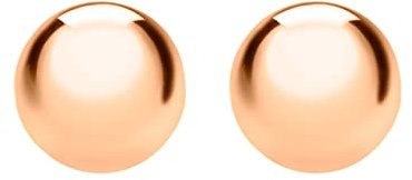 CARISSIMA Women's 9 ct Rose Gold 5 mm Ball Polished Stud Earrings