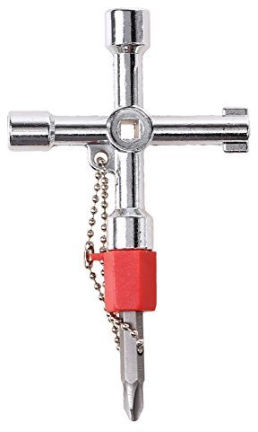 GS 5 in 1 Kreuz-Schalter Key Schlüssel Universal Square Triangle Zug Schrank Elektrische Aufzug Schrank mit Schraubendreher Zubehör