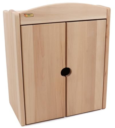Kinder-Puppenschrank 5010 für Babypuppe - handgefertigt - Massivholz-Puppenmöbel