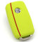 Finest Folia Schlüssel Hülle VA Wabenmuster für 3 Tasten Auto Schlüssel Silikon Cover (Limegreen)