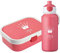 4ou Design Mepal Set Brotdose und Trinkflasche personalisiert mit Namen – Silhouette Krone pink – Auslaufsicher, Bento Einsatz rausnehmbar, inkl. Snackgabel – BPA frei – Geschenk für Kinder