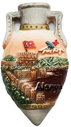 Alanya Türkei 3D-Kühlschrankmagnet, Heim- und Küchendekoration, magnetischer Aufkleber, Alanya Türkei, Kühlschrankmagnet, Reise-Souvenir, Geschenk