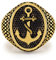 555Jewelry Edelstahl Vintage Siegelring Nautisch Pirat Seemann Anker Ring für Herren, Metall