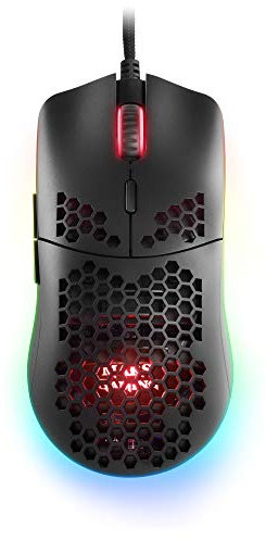 Mars Gaming MMAX, Ratón Gaming Ultraligero 69g, Sensor PixArt 12400DPI, RGB Chroma, 7 Botones Programables, Switches HUANO, Cable Feather, Windows/Linux/Mac/PS4/PS5/ Xbox One/Xbox Series X-S, Negro
