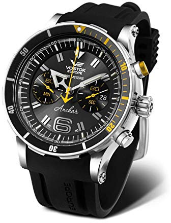 Vostok Europe Herren Analog Quarz Uhr mit Silikon Armband 6S21-510A584