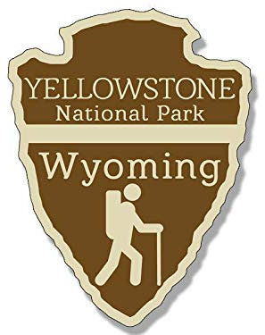 Sticker-Designs 10cm! Klebe-Folie Wetterfest Made-IN-Germany Yellowstone national Park Arrowhead rv UV&Waschanlagenfest Auto-Aufkleber Profi-Qualität! F1889