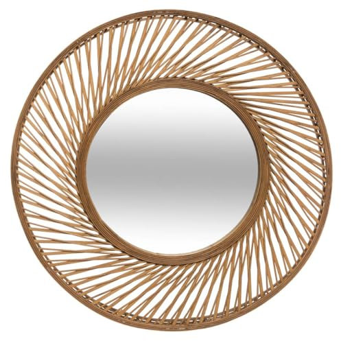 Atmosphera - Spiegel Spirale - Bambus D. 72 cm - Kastanienbraun