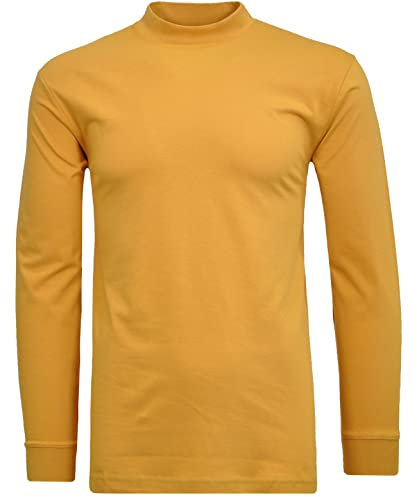 RAGMAN Herren Stehkragenshirt Langarm Kürbis-536, 5XL
